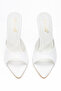 Rissoli Women's White Pointed Toe Heeled Sandals - 3