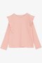 Girl's Long Sleeve T-Shirt with Shoulder Ruffle Age 3-7, Salmon - 5