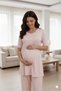 Women's Powder Special Design Lace Maternity Nightgown Set - 4