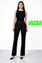 Women's Black High Waist Shaping / Sculpting Flared Leg Palazzo Pants