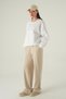 Ecru guler rotund Sweat 1984 - 3