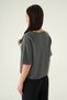 Anthracite Crew Neck Short Sleeve Blouse 8274A - 5