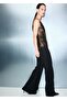 Crinkled Satin Blouse with Crystal Embellishments - 7