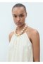Balon stil halter elbise - 6