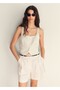 Linen Blend Bermuda Shorts
