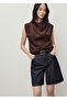 High Waisted Rinse Wash Bermuda Shorts - 7