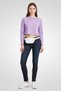 Women Five Pocket Power Stretch Skinny Jeans, Dark Navy - 2