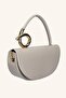 Aura Metal Detailed Hand and Shoulder Bag - Mink - 3