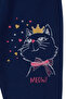 Baby Girl Pink Navy Cat Printed Set of 2 - 7