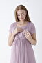 Women's Viscose Combed Cotton Fabric Nightgown with Breastfeeding Feature for Pregnant and Postpartum Women 13670 - 7