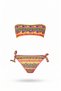 Neon Yellow Girls'BikiniSet - 4-12 Years, Strapless, Lined and Multicolor Hzl24s-lc6355 - 2