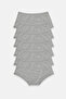 Women's Gray 6 Pack Wide Edge Non-Marking Modal Panties 1906 - 2