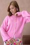 Women's Crew Neck Button Detailed Knitwear Cardigan - 5