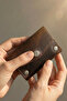 Real Leather Handmade Genuine Leather Card Holder Minimalist Premium Velvet Genuine Leather Compact Card Holder