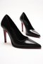 Black Snake Stiletto-Heeled Pointed-Toe Classic Evening Women's Shoes Tokyova