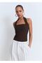 Halter collar blouse