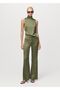 Satin Pants with Geometric Print - 2