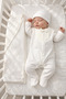 Enzo 3-Piece Organic Hospital Discharge Set with Bow Tie Ribbed 100% Cotton Newborn Baby Boy