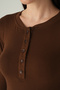 Coffee Front Buttoned Badi 8276A - 4