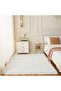 White Washable Floor Mat Non-Slip Base Long Pile Soft Carpet Non-Slip Anti-Pilling
