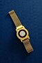 Watch-Style Woven Strap 316L Steel Bracelet - Adjustable Gold Color - 3