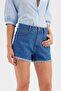 Dark Color High Waist Denim Shorts - 2