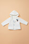 Winter Corduroy Coat with Floral Collar Accessories 3-Piece Set: Coat-Top-Pants - 4