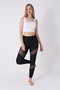 Women's Black High Waist Tulle Detailed Slimming Sports Tights Slim Fit Lycra Flexible Long Tights - 3
