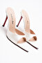 Women's Pointed Toe Thin Heeled Slippers Sona Ecru Skin - 4