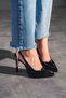Black Patent Leather Pointed Toe Women's Heeled Shoes Chicora - 2