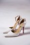 White Patent Leather Helmet Women's Thin Heeled Designer Shoes Stiletto Noppa - 2