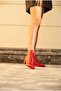 Red Skin Design Low Heeled Women's Shoes Marea - 3