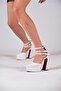 White Patent Leather Double Platform Special Design Women's Shoes Auris - 2