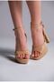 Nude Skin Helmet Design Heeled Shoes Hazel - 5