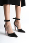 Black Patent Leather Pointed Toe Women's Heeled Shoes Stiletto Sage - 3
