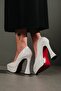 White Patent Leather Special Design Platform Women's Shoes Mila - 4