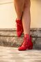 Red Skin Design Low Heeled Women's Shoes Marea