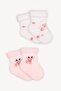 Organic Cotton Baby Socks Set of 2 Soft Breathable 0-6 Months