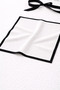 Shine Series White 100% Linen Fabric Napkin with Black Trim, 2-Piece - 3