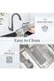 Kitchen Sink Splash Guard, Silicone Draining Mat, Faucet Mat for Bathroom Kitchen Sink, 5° Slope An - 2
