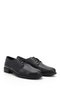 Navy Blue Antique Gön Genuine Leather Round Lace Up Women's Shoes 24177 - 3