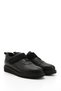 Black Heel Genuine Leather Round Toe Padding Sole Stone Detailed Women's Casual Shoes 24145 - 4