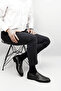 Men's Black Leather Sole Genuine Leather Loafer Shoes - 2