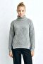 Women's Oversized High Neck Thick Knitwear Tunic – Comfortable Fit Winter - 4