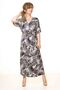 Women's V-Neck Gathered Waist Belted Loose Dress 17D-3072 - 7