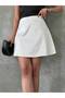 White – Women's Mini Bell Skirt - 4