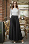 Elastic Waist Double Skirt M213 Black - 3