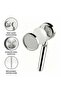 AQUA Hand Shower Head – Durable ABS & Chrome Finish for Limescale Reduction & Chlorine Minimizing - 2