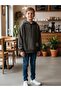 Boy's Hooded Batik Patterned Sweatshirt - 4