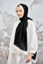 شال منقوش بنمط مونوغرام سلسلة 3042-أسود - 2